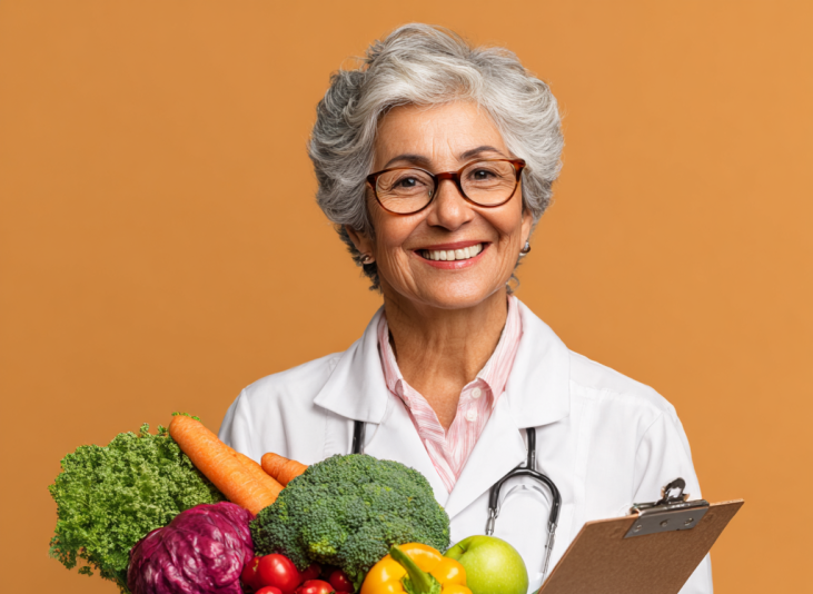 Дієтолог консультує літню жінку